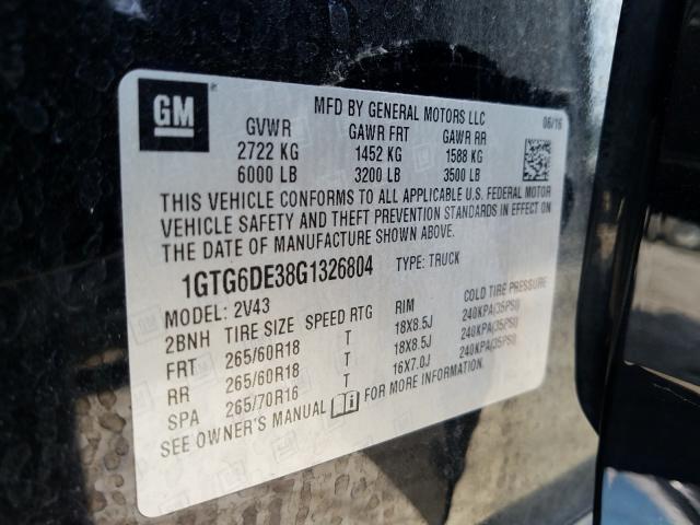 2016 GMC CANYON SLT 1GTG6DE38G1326804