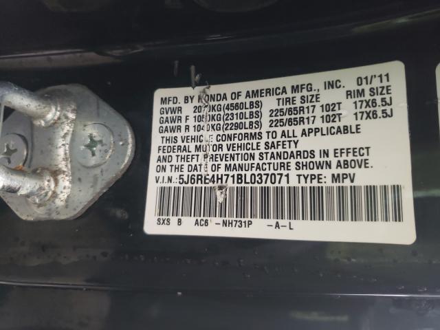2011 HONDA CR-V EXL 5J6RE4H71BL037071