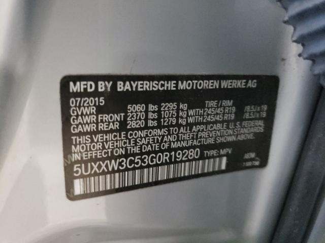 2016 BMW X4 XDRIVE2 5UXXW3C53G0R19280