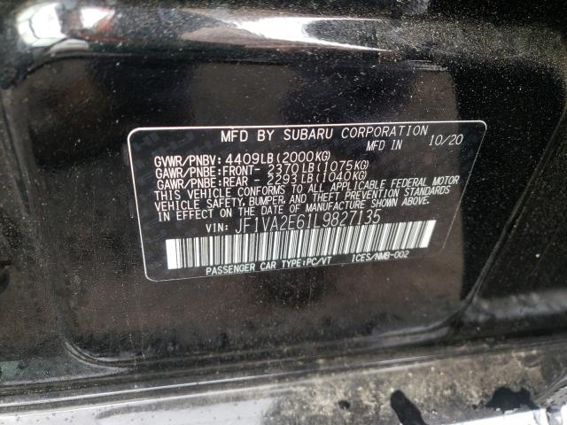 2020 SUBARU WRX STI JF1VA2E61L9827135