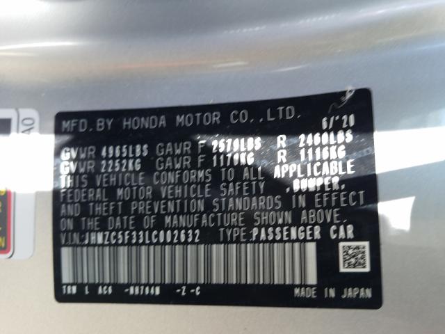 2020 HONDA CLARITY TO JHMZC5F33LC002632