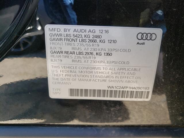 VIN WA1C2AFP1HA090163 2017 Audi Q5, Premium no.10