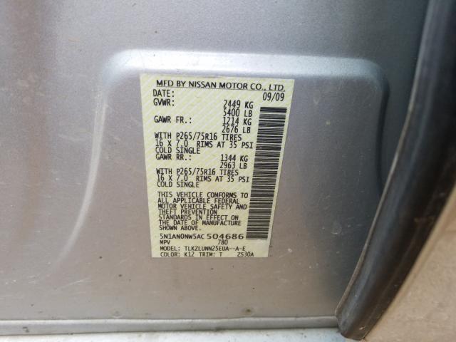 2010 NISSAN XTERRA OFF 5N1AN0NW5AC504686
