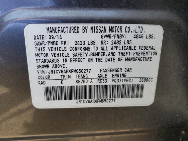2015 INFINITI Q40 JN1CV6ARXFM650277