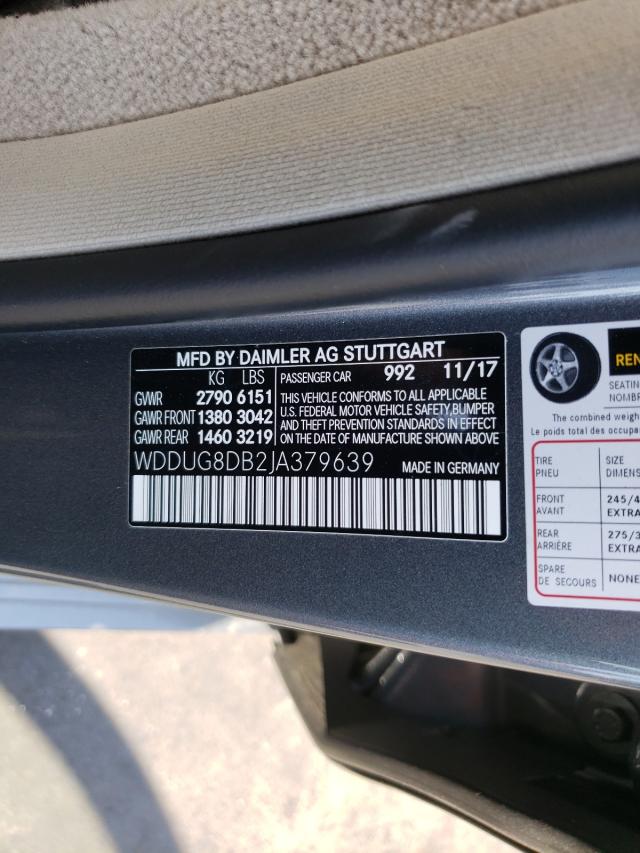 2018 MERCEDES-BENZ S 560 WDDUG8DB2JA379639