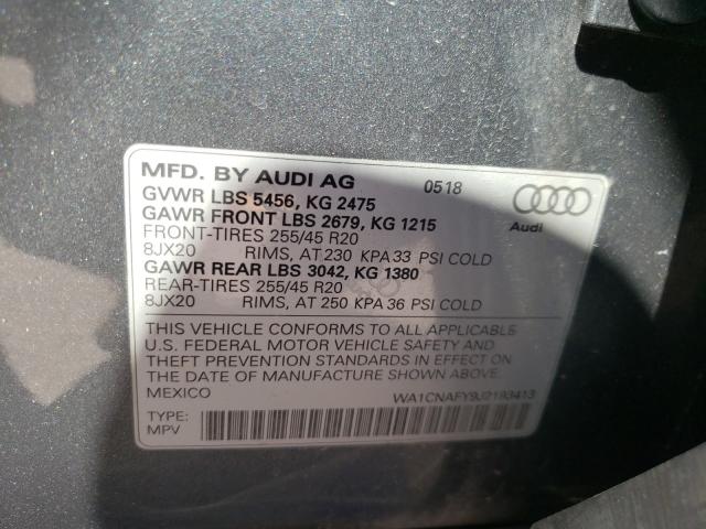2018 AUDI Q5 PRESTIG WA1CNAFY9J2193413