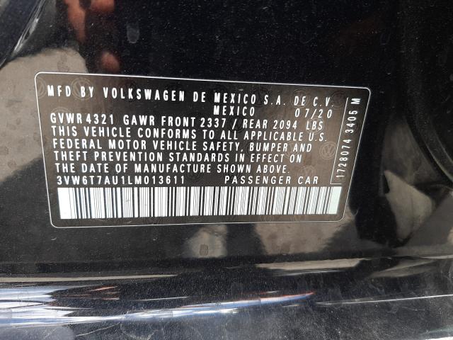 2020 VOLKSWAGEN GTI S 3VW6T7AU1LM013611