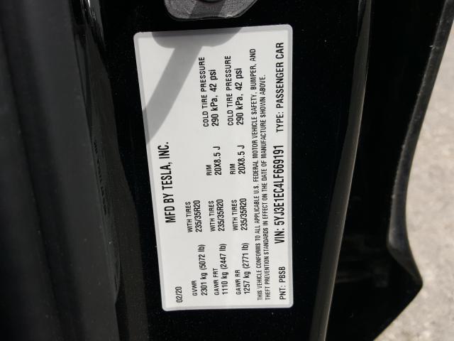 2020 TESLA MODEL 3 5YJ3E1EC4LF669191