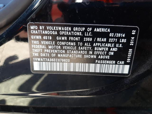 2014 VOLKSWAGEN PASSAT S - 1VWAT7A35EC079620