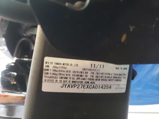 2012 YAMAHA XV1900 CU JYAVP27EXCA014254