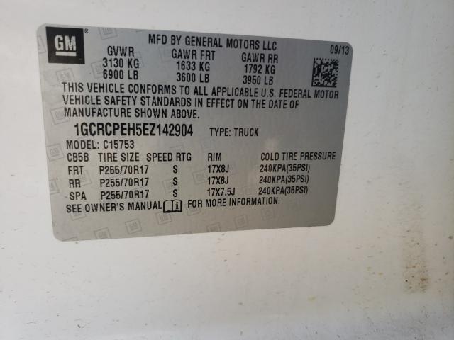 2014 CHEVROLET 1500 SILVE 1GCRCPEH5EZ142904