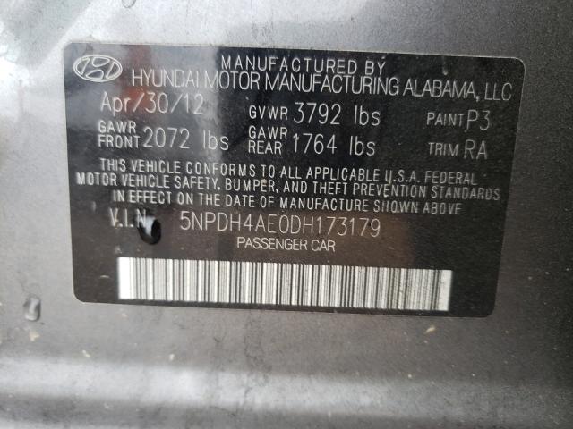 2013 HYUNDAI ELANTRA/GL 5NPDH4AE0DH173179