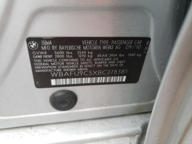 2011 BMW 550 XI WBAFU9C5XBC278381