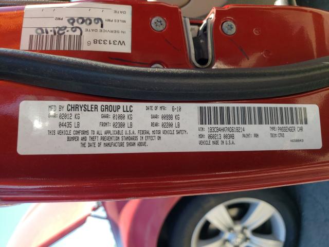 2010 DODGE CALIBER SX 1B3CB4HA7AD618214