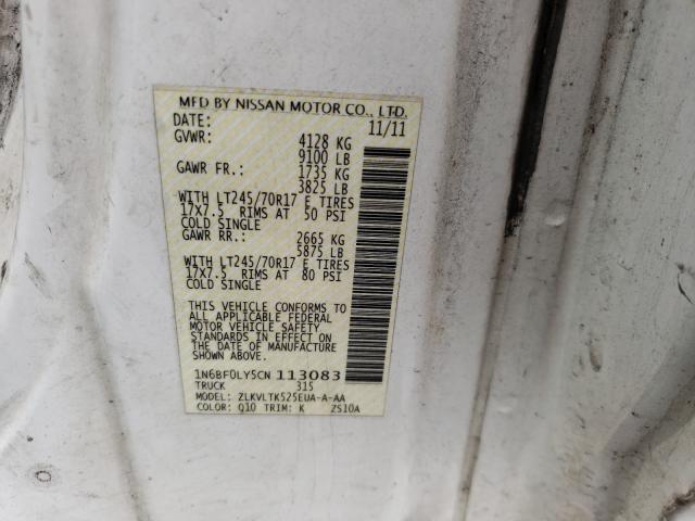 2012 NISSAN NV 2500 1N6BF0LY5CN113083
