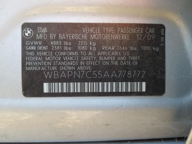2010 BMW 335 D WBAPN7C55AA778772