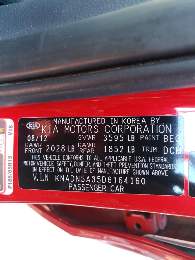 2013 KIA RIO EX KNADN5A35D6164160