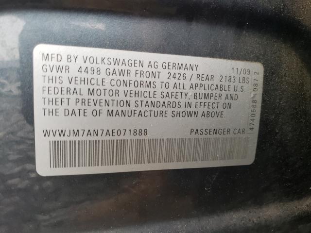2010 VOLKSWAGEN PASSAT KOM WVWJM7AN7AE071888