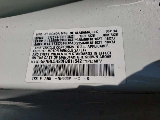 2015 HONDA ODYSSEY TO 5FNRL5H90FB011542