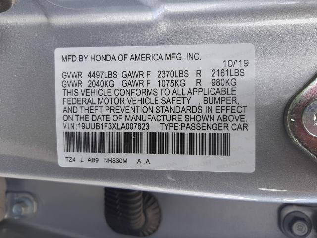 2020 ACURA TLX 19UUB1F3XLA007623