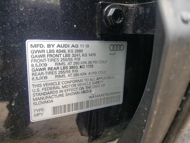 VIN WA1AXAF78LD000684 2020 Audi Q7, Premium no.10