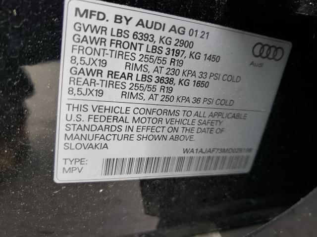 VIN WA1AJAF73MD028198 2021 Audi Q7, Premium no.10