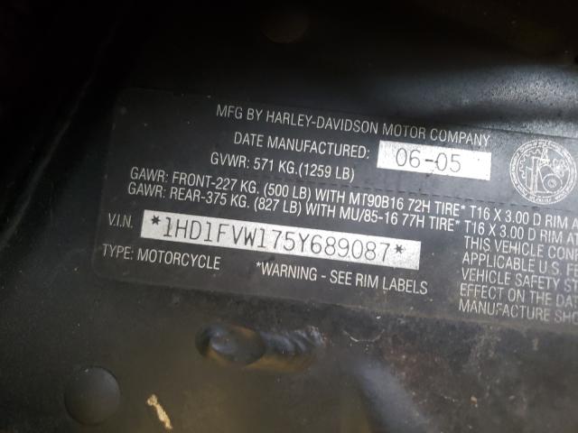 2005 HARLEY-DAVIDSON FLHTI 1HD1FVW175Y689087