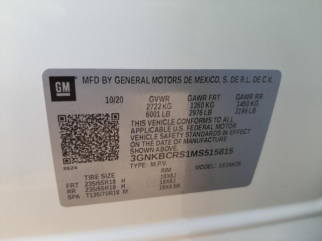 2021 CHEVROLET BLAZER 2LT 3GNKBCRS1MS515815