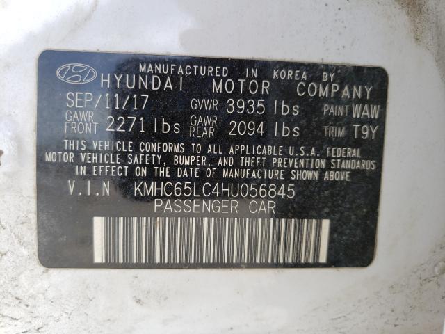 2017 HYUNDAI IONIQ BLUE KMHC65LC4HU056845