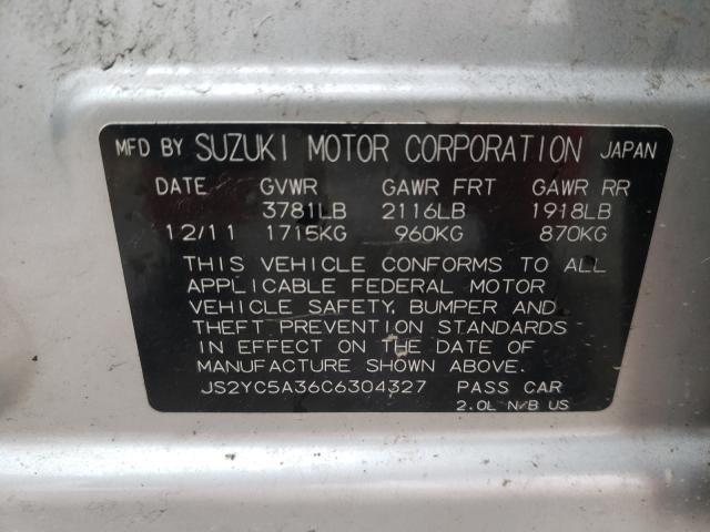 2012 SUZUKI SX4 LE JS2YC5A36C6304327
