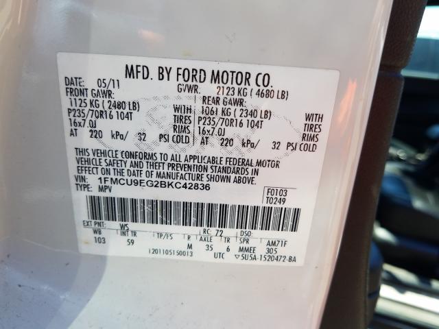 2011 FORD ESCAPE LIM 1FMCU9EG2BKC42836