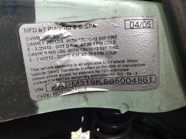 2006 VESPA GRANTURISM ZAPM319K865004861