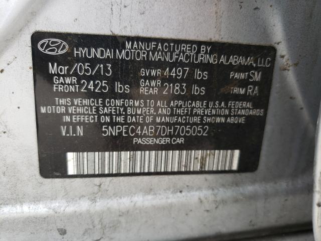 2013 HYUNDAI SONATA 2.0 5NPEC4AB7DH705052