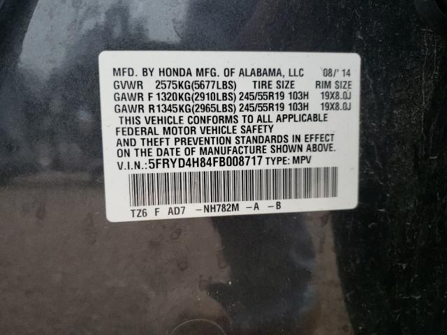 2015 ACURA MDX ADVANC 5FRYD4H84FB008717