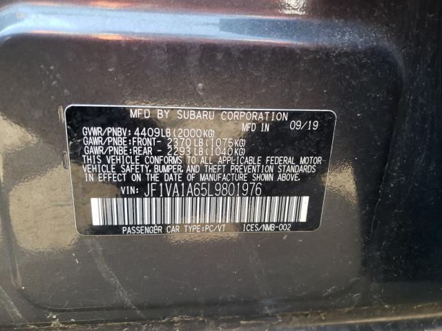 2020 SUBARU WRX JF1VA1A65L9801976