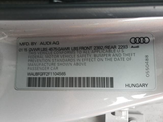 2015 AUDI A3 2.0 PRE WAUBFGFF2F1104565