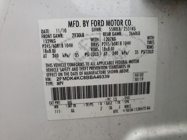 2011 FORD EDGE 2FMDK4KC8BBA49339