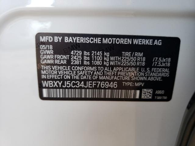 2018 BMW X2 XDRIVE2 WBXYJ5C34JEF76946