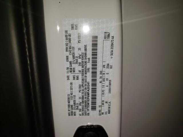 2021 FORD TRUCK 1FTEW1EP6MFA20241