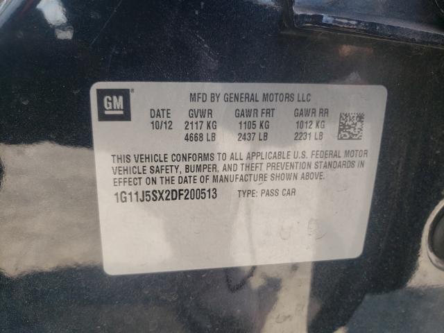 1G11J5SX2DF200513 Chevrolet Malibu Ltz 2013. Фото: 9