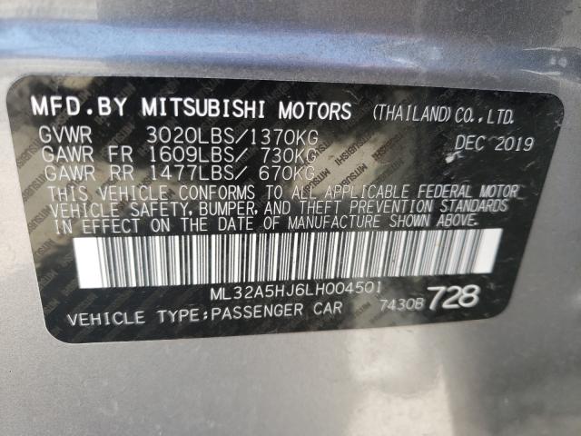 2020 MITSUBISHI MIRAGE LE ML32A5HJ6LH004501