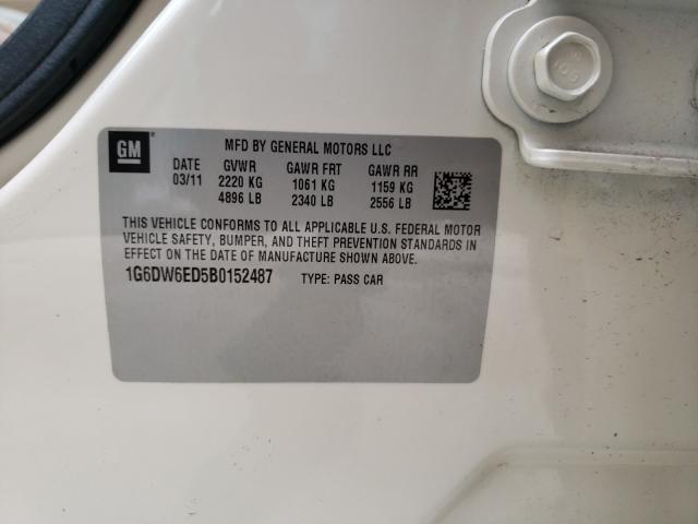 2011 CADILLAC STS LUXURY 1G6DW6ED5B0152487