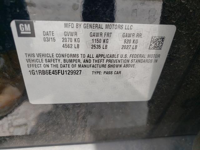 VIN 1G1RB6E45FU129927 2015 Chevrolet Volt no.10