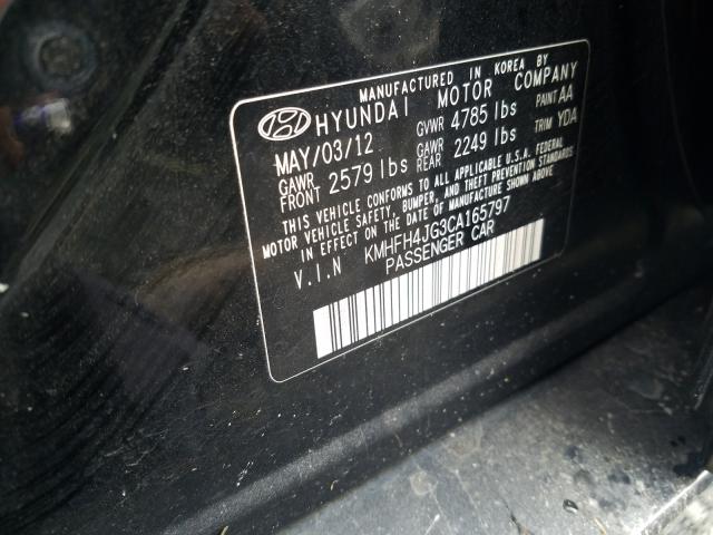 2012 HYUNDAI AZERA GLS KMHFH4JG3CA165797