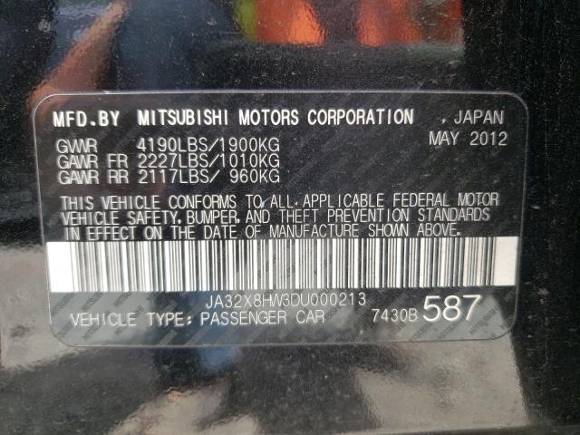 2013 MITSUBISHI LANCER GT JA32X8HW3DU000213