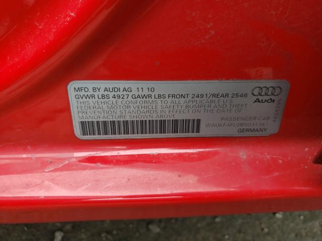 2011 AUDI A4 PRESTIG WAUKFAFL0BN034361