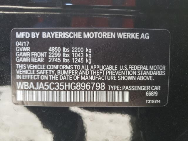 2017 BMW 530 I WBAJA5C35HG896798