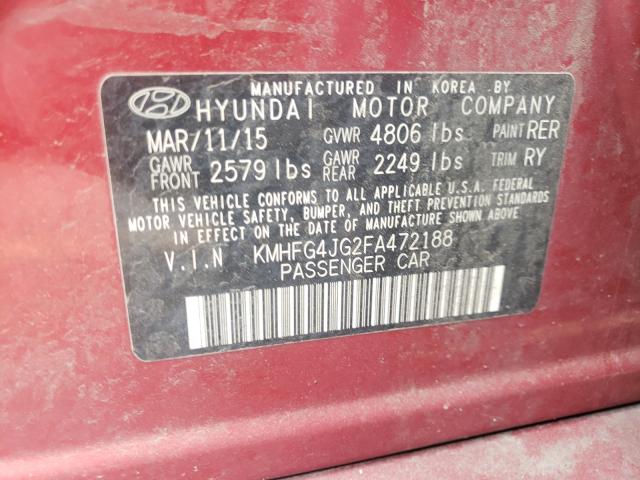2015 HYUNDAI AZERA KMHFG4JG2FA472188