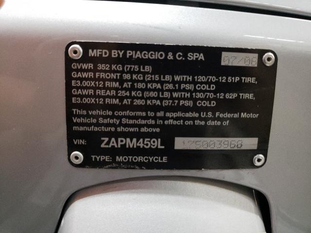 2007 VESPA GTS 250 ZAPM459L175003968
