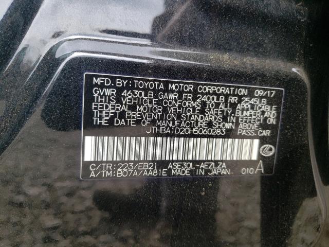 2017 LEXUS IS 200T JTHBA1D20H5060283
